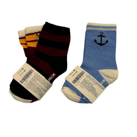 Janie and Jack Boy’s Assorted Socks - Set of 2 Size 12-24M - Picture 2 of 2